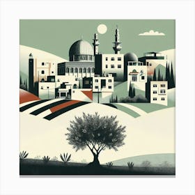 Olive Tree In Jerusalem Canvas Print