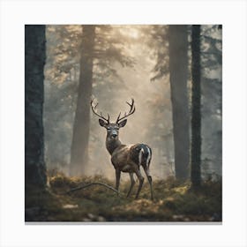 Deer In The Forest 199 Canvas Print