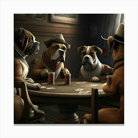 Poker Dogs 6 Canvas Print