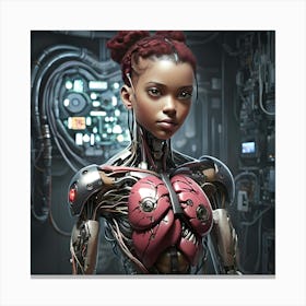 Heart Of Cyborg 1 Canvas Print
