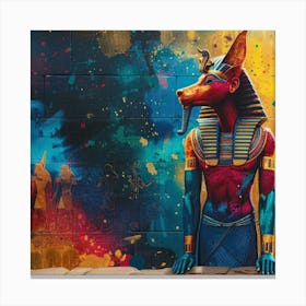 silhouette abstract artwork for old Egyptian gods - ancient Egyptians & pharaohs Canvas Print