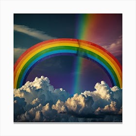 Default Double Upside Down Rainbow Art Print 3 Canvas Print