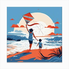 Kite Flying Canvas Print