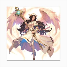 Anime Healer Descending From The Havens Canvas Print