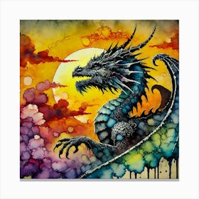 Dragon In The Sky 1 Canvas Print