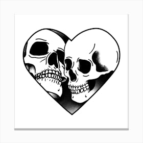 Lovers in death Canvas Print
