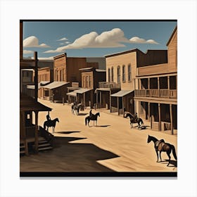 Western Town 3 Canvas Print