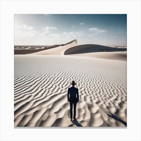 Man In The Desert 127 Canvas Print