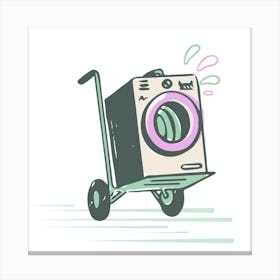 Washing Machine On A Cart 1 Canvas Print
