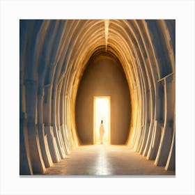 Light Shining Through A Tunnel Canvas Print