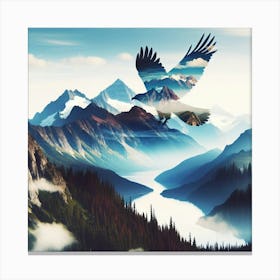 Eagle In Flight Canvas Print