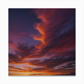 Sunset Over The Ocean 8 Canvas Print