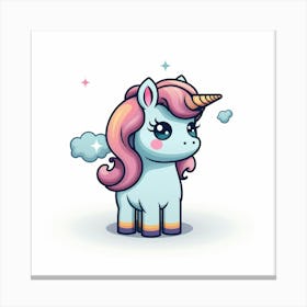 Cute Unicorn 423 Canvas Print