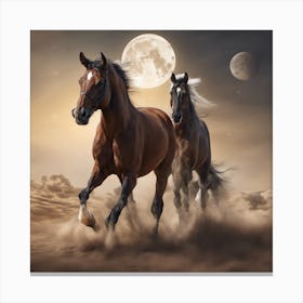 398555 Chevaux Arabes De Race Pure Avec La Nature Et La L Xl 1024 V1 0 Canvas Print