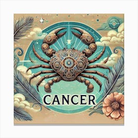 Cancer Zodiac Sign, Water Element, The Crab 1 Canvas Print