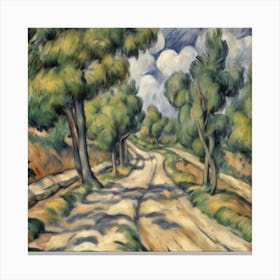 The Bend In The Road, Paul Cézanne 6 Canvas Print