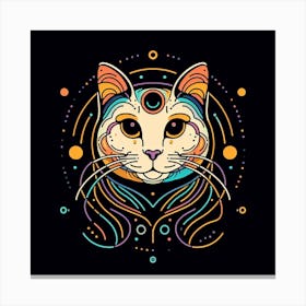 Psychedelic Cat Canvas Print