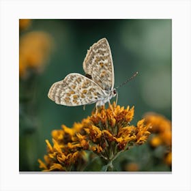 Butterfly On A Flower 4 Canvas Print