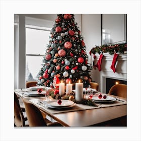 Christmas Table Setting 27 Canvas Print