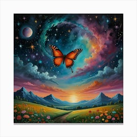 Butterfly In The Sky 1 Canvas Print