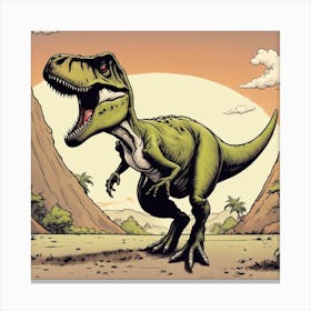 T-Rex Dinosaur 1 Canvas Print