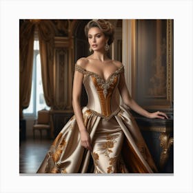 Golden Gown Canvas Print