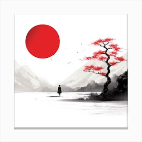 Japanese Style Minimalistic Art Canvas Print