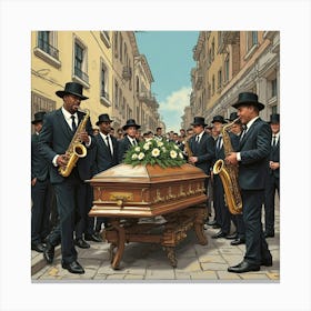 New Orleans Jazz Funeral Canvas Print