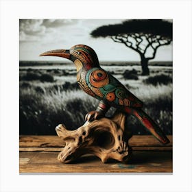 Tribal African Art a bird 2 Canvas Print