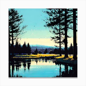 Lake In The Woods Canvas Print