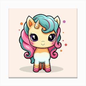 Cute Unicorn 614 Canvas Print