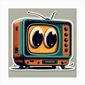 Cartoon Tv 3 Canvas Print