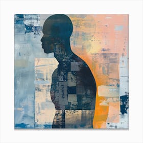 Silhouette Of A Man 2 Canvas Print