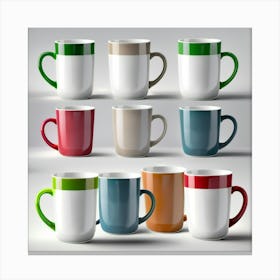 Coffee Mugs Canvas Print