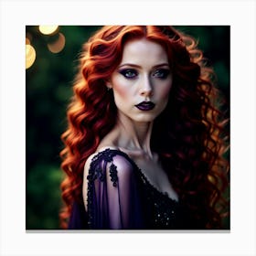 Red Haired Beauty 2 Canvas Print