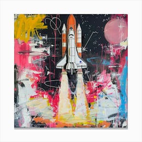 Space Shuttle Launch Canvas Print