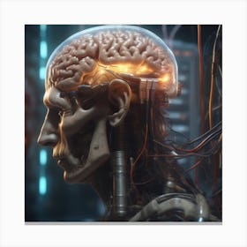Futuristic Human Brain 2 Canvas Print
