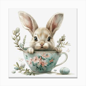 Bunny In A Teacup Leinwandbild