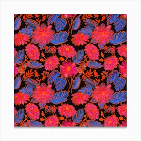 Red Chrysanthemums Canvas Print