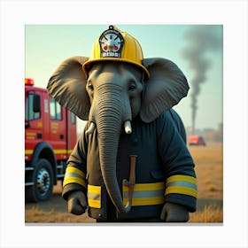 Flux Dev A Majestic Adult Elephant Stands Proudly Wearing A Ye 1 Canvas Print