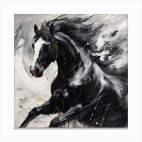 Black Spirit Horse Canvas Print