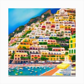 Summer In Positano Art Print 7 Canvas Print