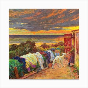 Sunset On The Beach Canvas Print