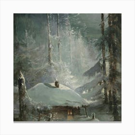 Cabin In The Woods Canvas Print