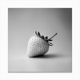 Black And White Strawberry Canvas Print