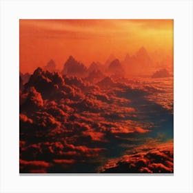 Sunset Over The Clouds Canvas Print