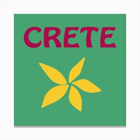 Crete Bold Illustration Canvas Print