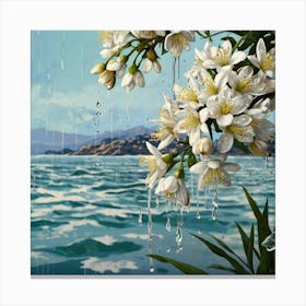 Flowers In The Rain Canvas Print