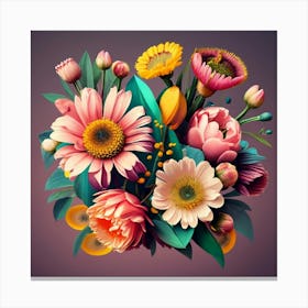 Bouquet Of Flowers Canvas Print