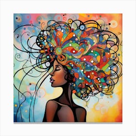 Afro Haired Woman 4 Canvas Print